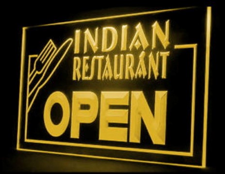 Indian Restaurant Open Food Cafe Curry Shop LED Neon Sign